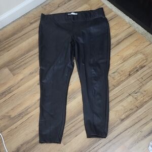 OLD NAVY Black Faux Leather Stevie Highrise Pleather Legging Pant